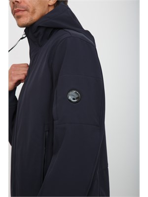 Giubbino uomo C.P. Company in tessuto tecnico blu in UOMO