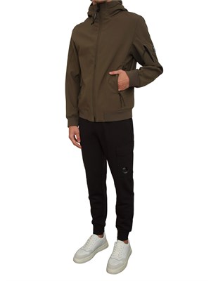 Giubbino uomo C.P. Company in tessuto tecnico verde in UOMO