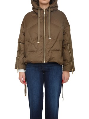 TWIN-SET Giubbino Twinset in nylon trapuntato verde in DONNA