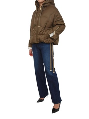 TWIN-SET Giubbino Twinset in nylon trapuntato verde in DONNA