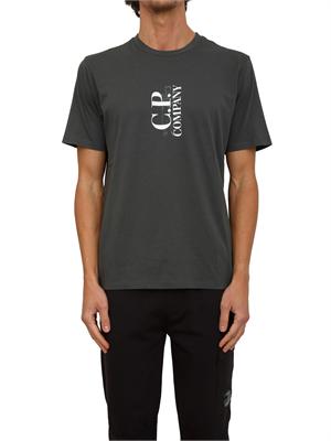 T-shirt uomo C.P. Company in cotone verde in UOMO