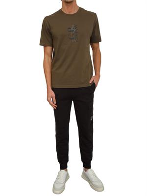 T-shirt uomo C.P. Company in cotone verde in UOMO