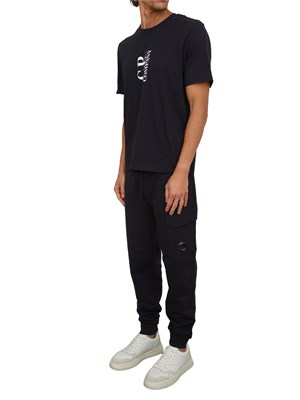 T-shirt uomo C.P. Company in cotone blu in UOMO