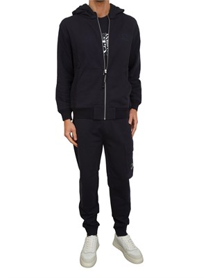Pantalone tuta uomo C.P. Company in cotone blu in UOMO