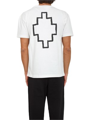 T-shirt uomo County of Milan in cotone bianco con stampa dietro in UOMO