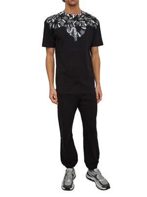 T-shirt County of Milan in cotone nero stampa serpente in UOMO