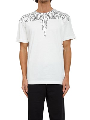 T-shirt uomo County of Milan in cotone bianco con stampa aquila in UOMO