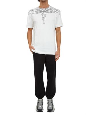 T-shirt uomo County of Milan in cotone bianco con stampa aquila in UOMO