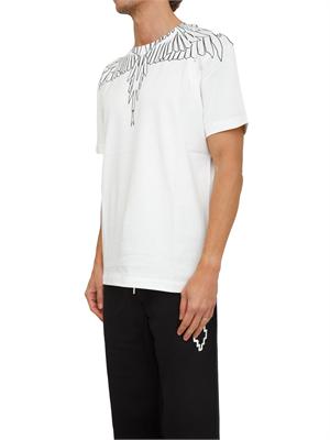 T-shirt uomo County of Milan in cotone bianco con stampa aquila in UOMO