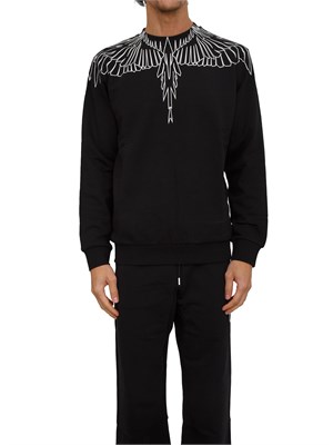 Felpa girocollo County of Milan nera con stampa aquila in UOMO