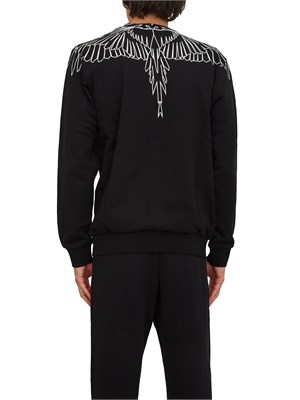 Felpa girocollo County of Milan nera con stampa aquila in UOMO