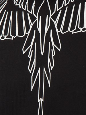 Felpa girocollo County of Milan nera con stampa aquila in UOMO