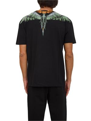 T-shirt County of Milan nera con stampa aquila verde in UOMO