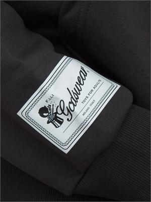 Felpa con cappuccio unisex GCDS grigia con stampa in UOMO