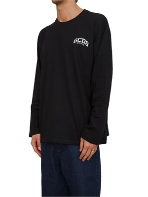 Maglia uomo GCDS a girocollo maniche e lunghe nera in UOMO