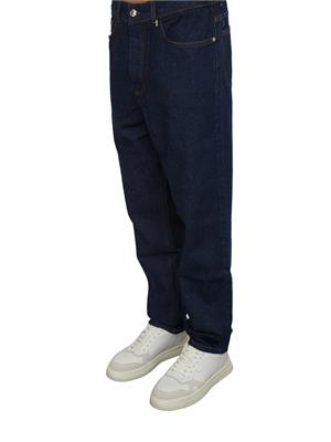 Jeans uomo GCDS lavaggio blu e logo retro in UOMO