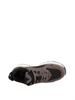 Sneakers uomo Armani Exchange in tessuto tecnico nero e grigio in UOMO