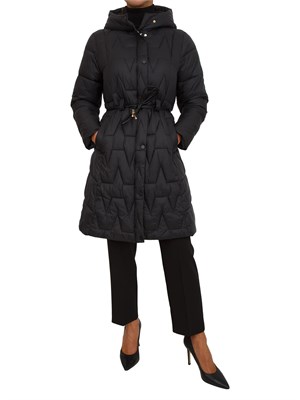 Piumino lungo Rollanda Kocca in nylon nero in DONNA