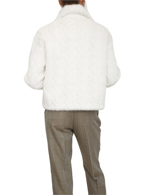 Cappotto corto Marielies Kocca doubleface bianco a trecce in DONNA