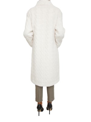Cappotto doubleface Margarete Kocca in tessuto bianco a trecce in DONNA