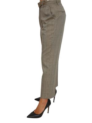 Pantalone Taty Kocca con stampa check tortora in DONNA