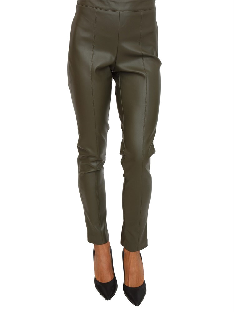 Pantaloni Maren Kocca in ecopelle verde