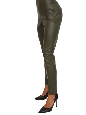 Pantaloni Maren Kocca in ecopelle verde in DONNA