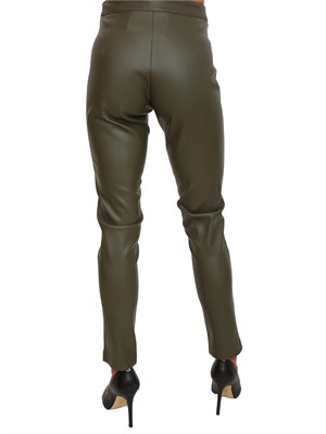 Pantaloni Maren Kocca in ecopelle verde in DONNA