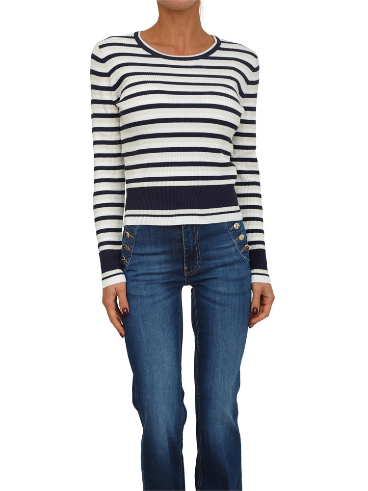Maglia Marianne Kocca in misto viscosa a righe bianco blu