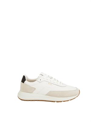 Sneakers Vinston Boss uomo in pelle bianca in UOMO