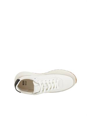 Sneakers Vinston Boss uomo in pelle bianca in UOMO