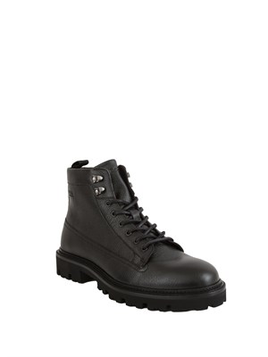 Stivaletti Julyo BOSS Uomo in pelle martellata nera in UOMO