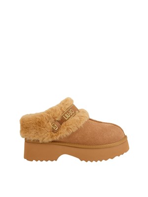 Stivaletto sabot Liu Jo donna Juny 01 in suede cammello in DONNA