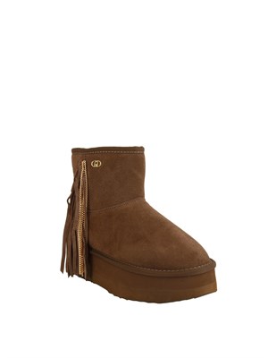 Stivaletti Liu Jo donna Jane 09 in suede taupe e frange in DONNA