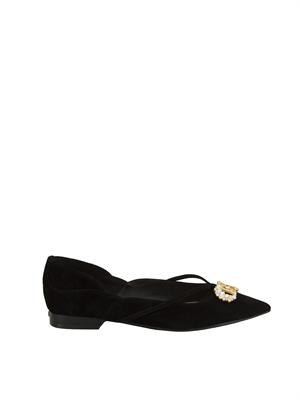 Ballerine Liu Jo Vivien 03 in velluto nero in DONNA