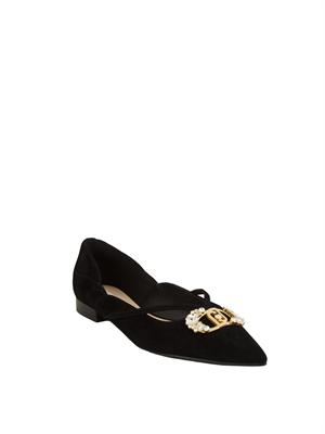 Ballerine Liu Jo Vivien 03 in velluto nero in DONNA