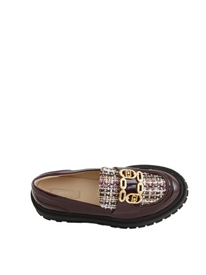 Mocassini Liu Jo donna Rumi 34 in vernice viola con inserto bouclÉ in DONNA