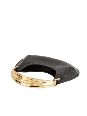 Borsa hobo piccola Elisabetta Franchi in ecopelle nera in DONNA