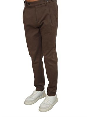 Pantaloni Barber Berwich in cotone mano calda marrone in UOMO