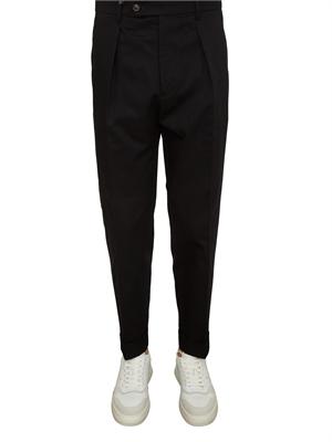 Pantaloni Chiaia Berwich in twill di cotone neri in UOMO