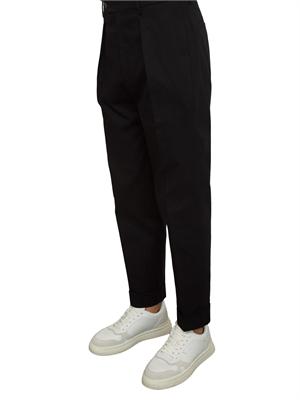Pantaloni Chiaia Berwich in twill di cotone neri in UOMO