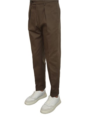 Pantaloni Chiaia Berwich in twill di cotone verdi in UOMO