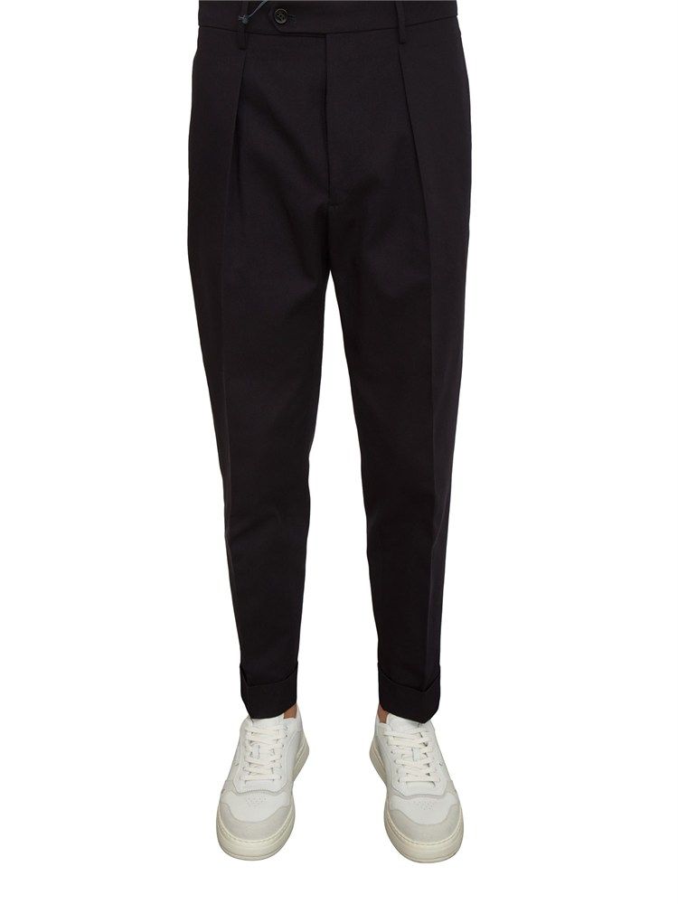 Pantaloni Chiaia Berwich in twill di cotone blu