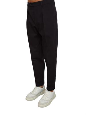 Pantaloni Chiaia Berwich in twill di cotone blu in UOMO