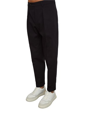 Pantaloni Chiaia Berwich in twill di cotone blu in UOMO