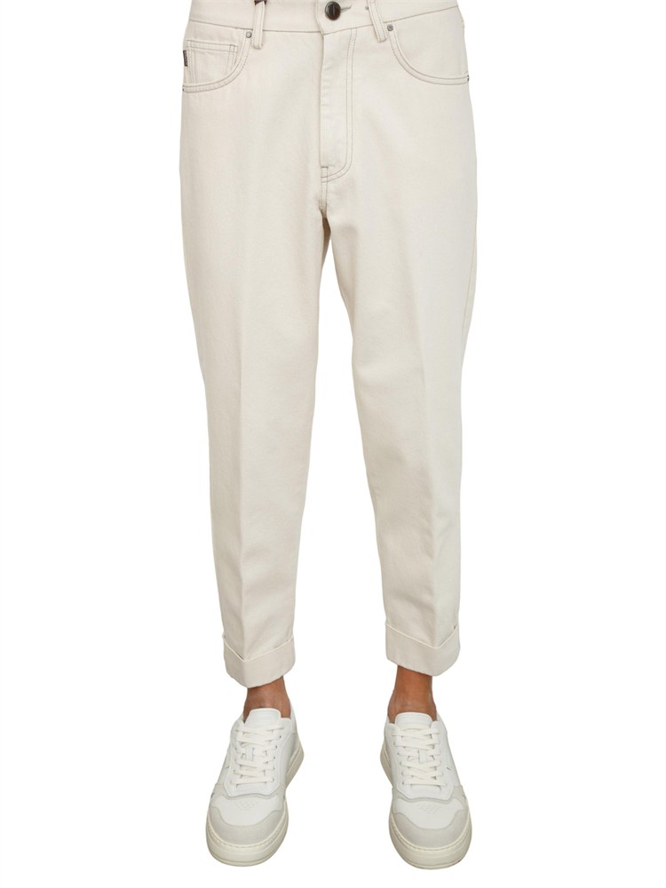 Jeans uomo Berwich in denim bianco avorio