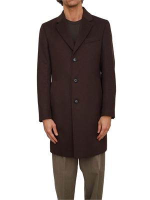 Cappotto Boss uomo in cashmere e lana marrone in UOMO