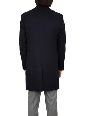 Cappotto Boss uomo in cashmere e lana blu in UOMO