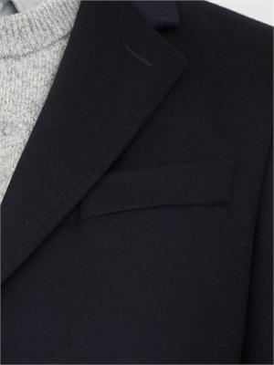 Cappotto Boss uomo in cashmere e lana blu in UOMO