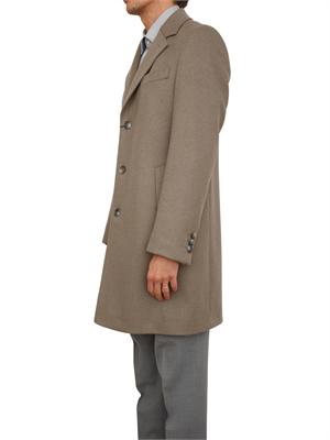 Cappotto Boss uomo in cashmere e lana verde in UOMO